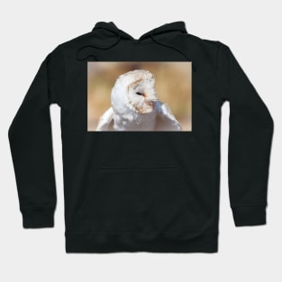 Head Of White Barn Owl Hoodie